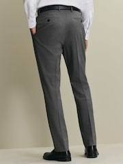 Gris oscuro - Pantalones de lana de alto rendimiento de corte ajustado de Charles Tyrwhitt - Imagen 4 de 6