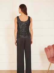 Yumi Black Sequin Vest - Image 3 of 4