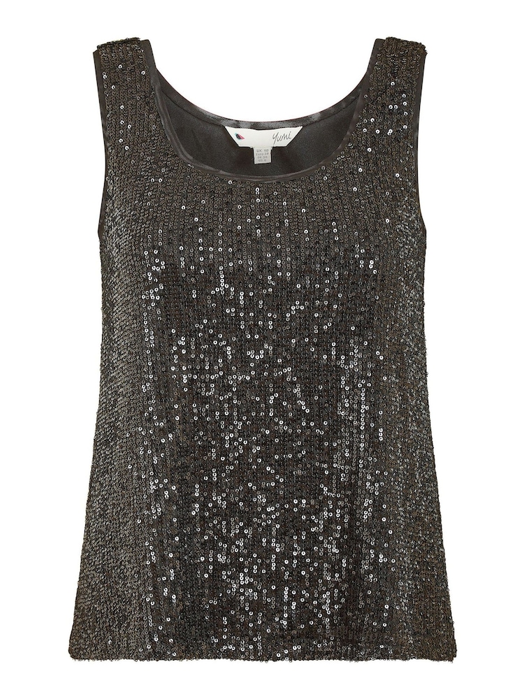 Yumi Black Sequin Vest - Image 4 of 4