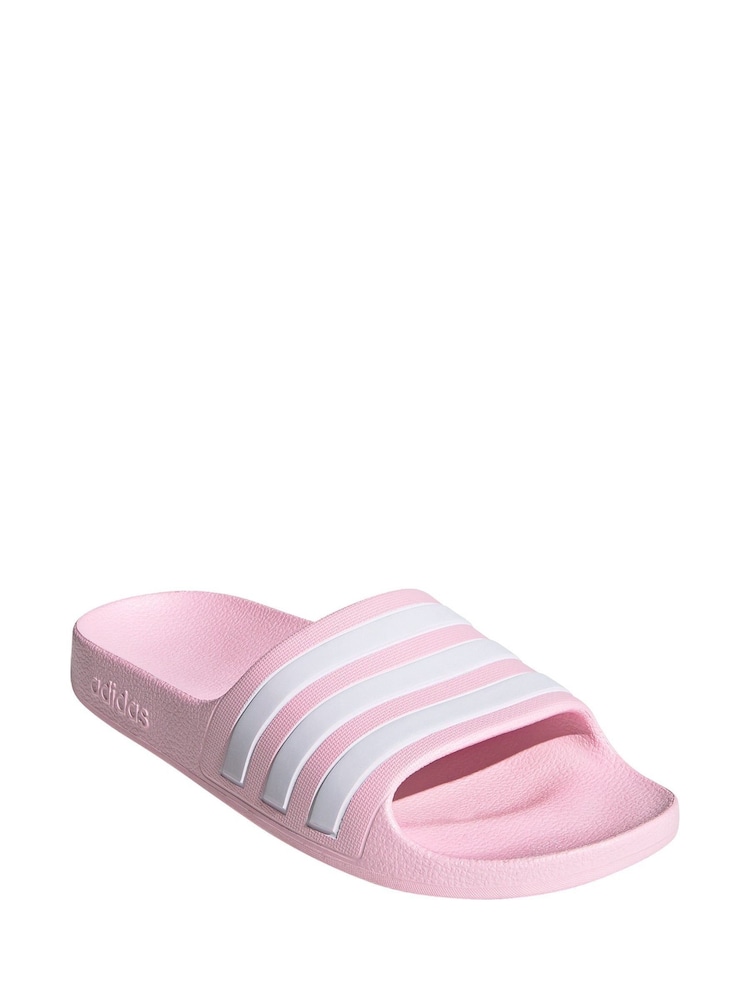 adidas Pink Adilette Youth Kids Sliders - Image 3 of 10