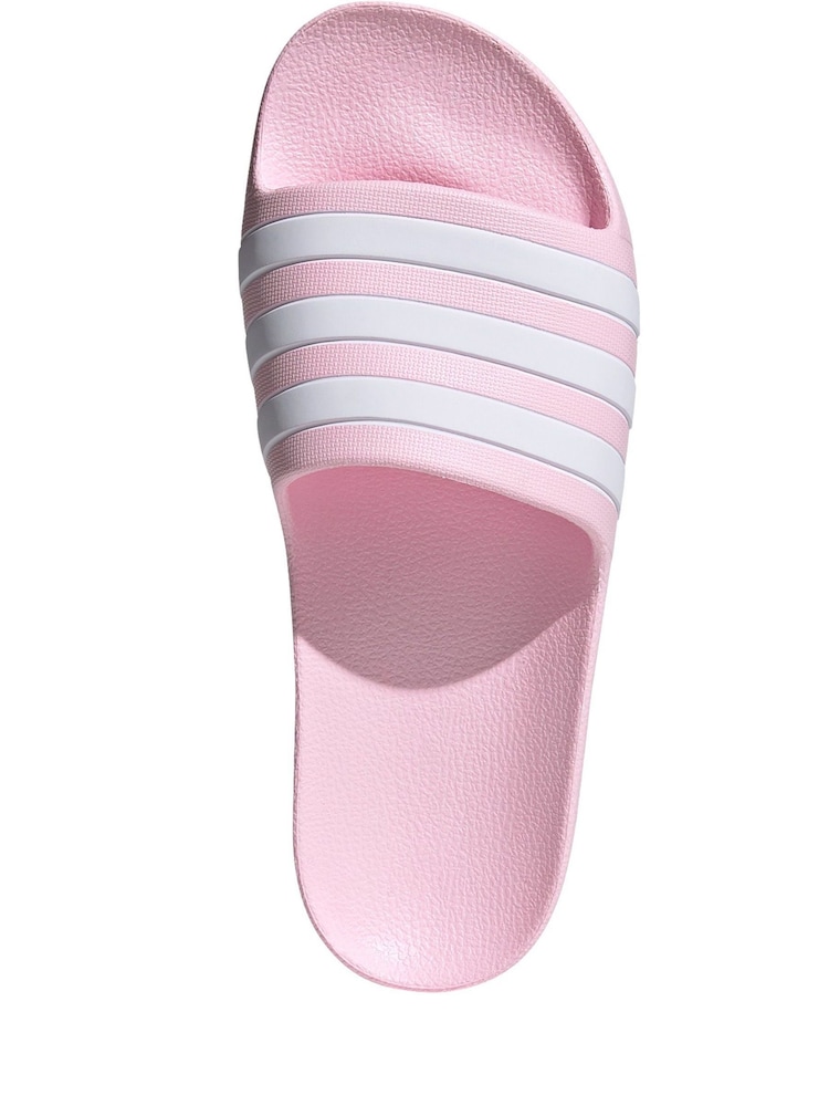 adidas Pink Adilette Youth Kids Sliders - Image 6 of 10