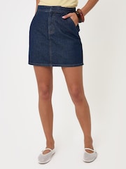 Threadbare Blue Denim A-Line Mini Skirt - Image 3 of 4