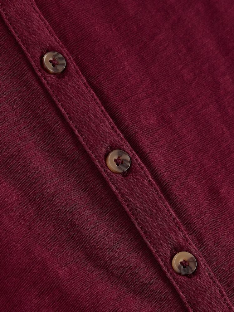 White Stuff Purple Nina Notch Button T-Shirt - Image 6 of 6