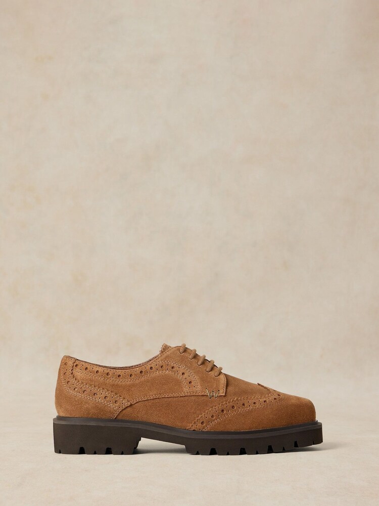 White Stuff Brown Thalia Chunky Leather Brogues - Image 1 of 4