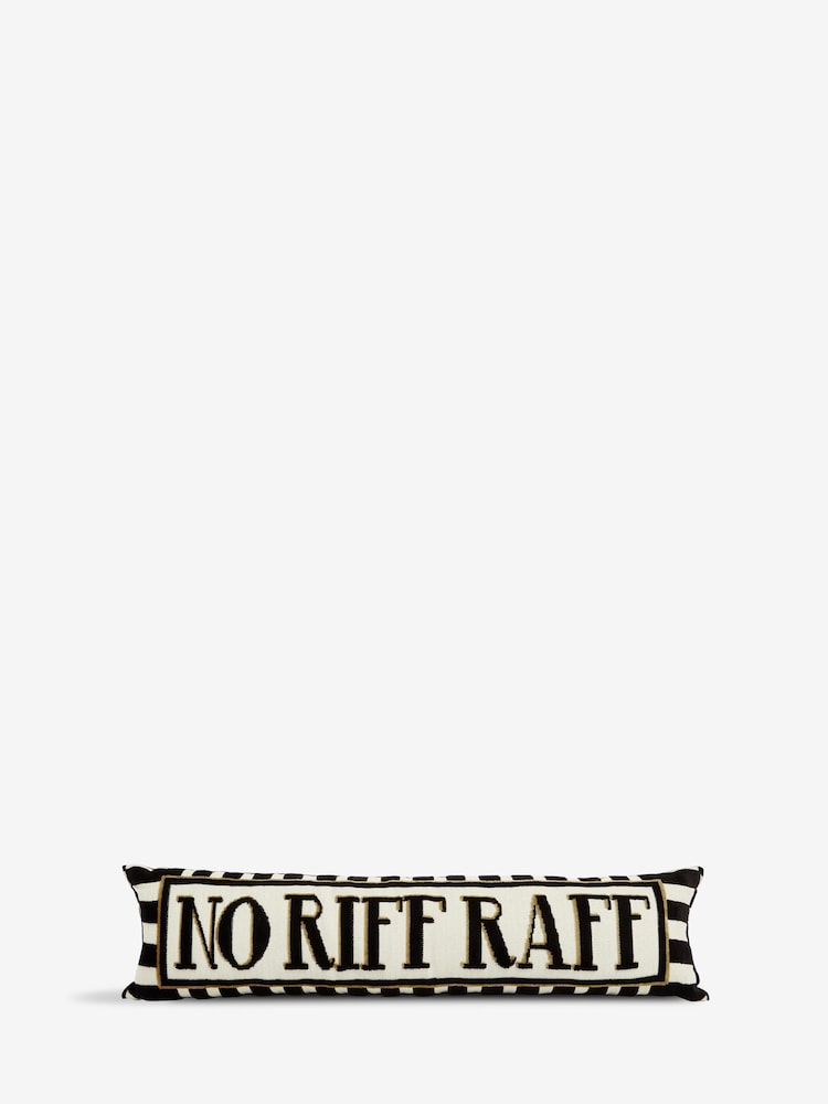 Black No Riff Raff Cut Velvet Draught Excluder - Image 2 of 4