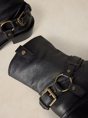 White Stuff Black Liberty Western Biker Boots - Image 4 of 4
