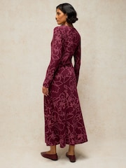 White Stuff Purple Reese Button Through Dress - Image 3 of 6