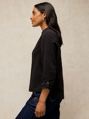 White Stuff Black Annie Double Cloth Shirt - Image 3 of 6