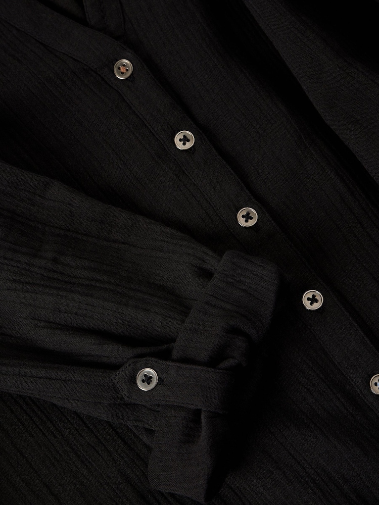 White Stuff Black Annie Double Cloth Shirt - Image 6 of 6