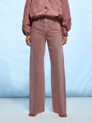 River Island Pink High Rise Relaxed Straight Jeans - Image 3 of 4