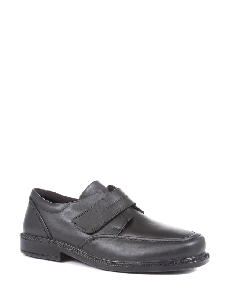 Pavers Ajustable Wide Fit Zapatos de cuero negro - Imagen 2 de 5