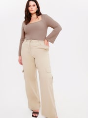 FW Bridge Dahlia Neutral Belted Cargo Trousers - Image 4 of 7