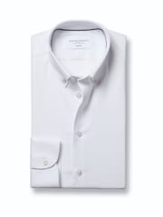 Charles Tyrwhitt White Non-Iron Twill Button-Down Slim Fit Shirt - Image 4 of 6