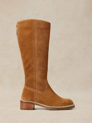 White Stuff Brown Serena Suede Knee High Boots - Image 1 of 4
