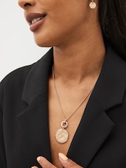 Gold Tone Hammered Coin Necklace - Image 1 of 4