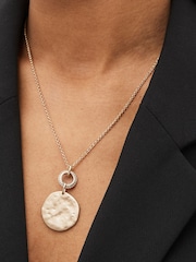 Gold Tone Hammered Coin Necklace - Image 2 of 4