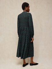 White Stuff Black Ada Shirred Dress - Image 3 of 6