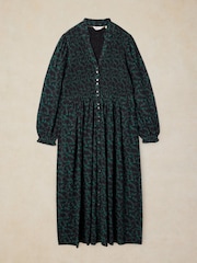 White Stuff Black Ada Shirred Dress - Image 5 of 6
