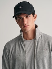 GANT Grey GANT Regular-Fit Shield Logo Full Zip Black Sweatshirt - Image 4 of 5
