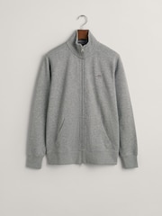 GANT Grey GANT Regular-Fit Shield Logo Full Zip Black Sweatshirt - Image 5 of 5