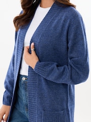 Threadbare Navy Blue Longline Knitted Cardigan - Image 4 of 5