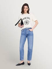 ANINE BING Cream Jaylin Collegiate T-Shirt - Image 1 of 4