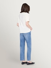 ANINE BING Cream Jaylin Collegiate T-Shirt - Image 2 of 4