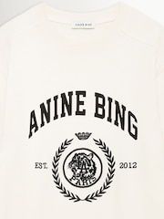 ANINE BING Cream Jaylin Collegiate T-Shirt - Image 4 of 4