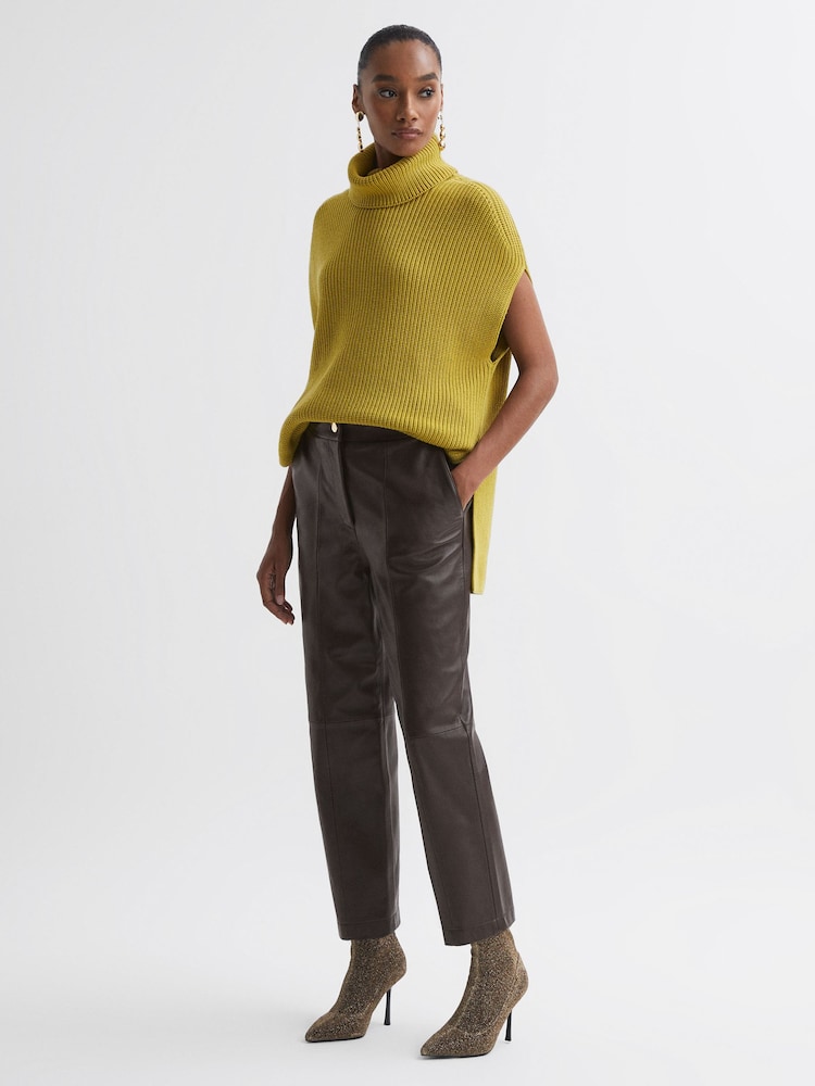 Florere Tapered Leather Trousers - Image 1 of 6