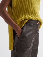 Florere Tapered Leather Trousers - Image 3 of 6