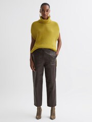 Florere Tapered Leather Trousers - Image 5 of 6