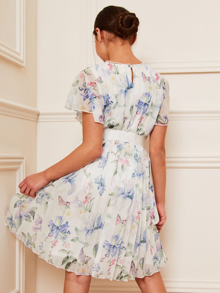 Weiß mit Muster - Lipsy Flatterärmeliges Plisseekleid (5-16 Jahre) - Bild 4 von 4 Weiß mit Muster - Lipsy Flatterärmeliges Plisseekleid (5-16 Jahre) - Bild 4 von 4