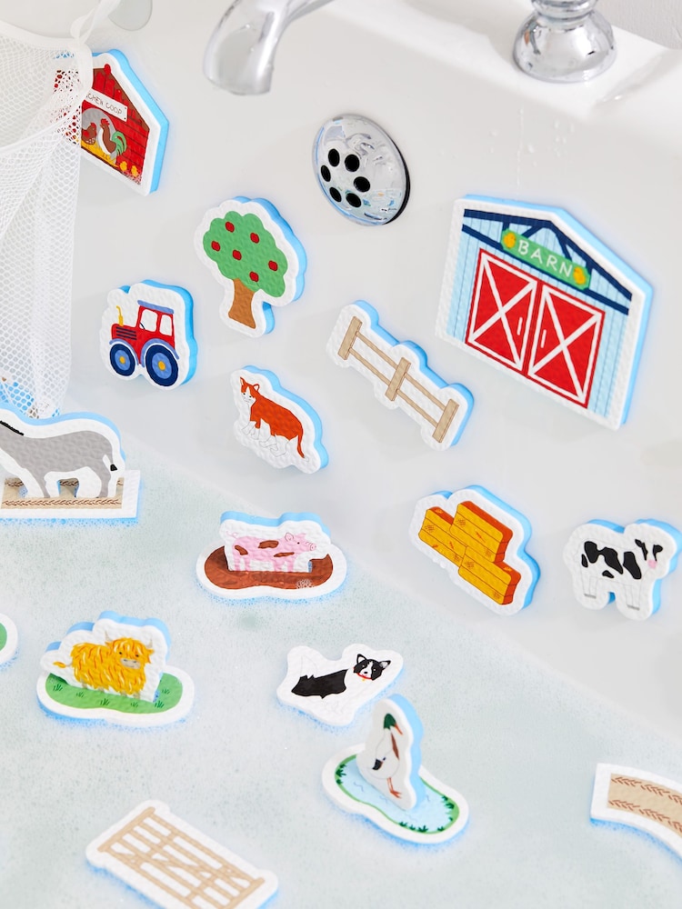 JoJo Maman Bébé Farm Foam Bath Shapes - Image 1 of 4