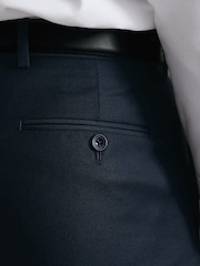 Charles Tyrwhitt Navy Blue Twill Slim Fit Italian Luxury Suit Trousers - Image 4 of 5