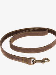 Barbour® Brown Leather Dog Lead - Image 4 of 6