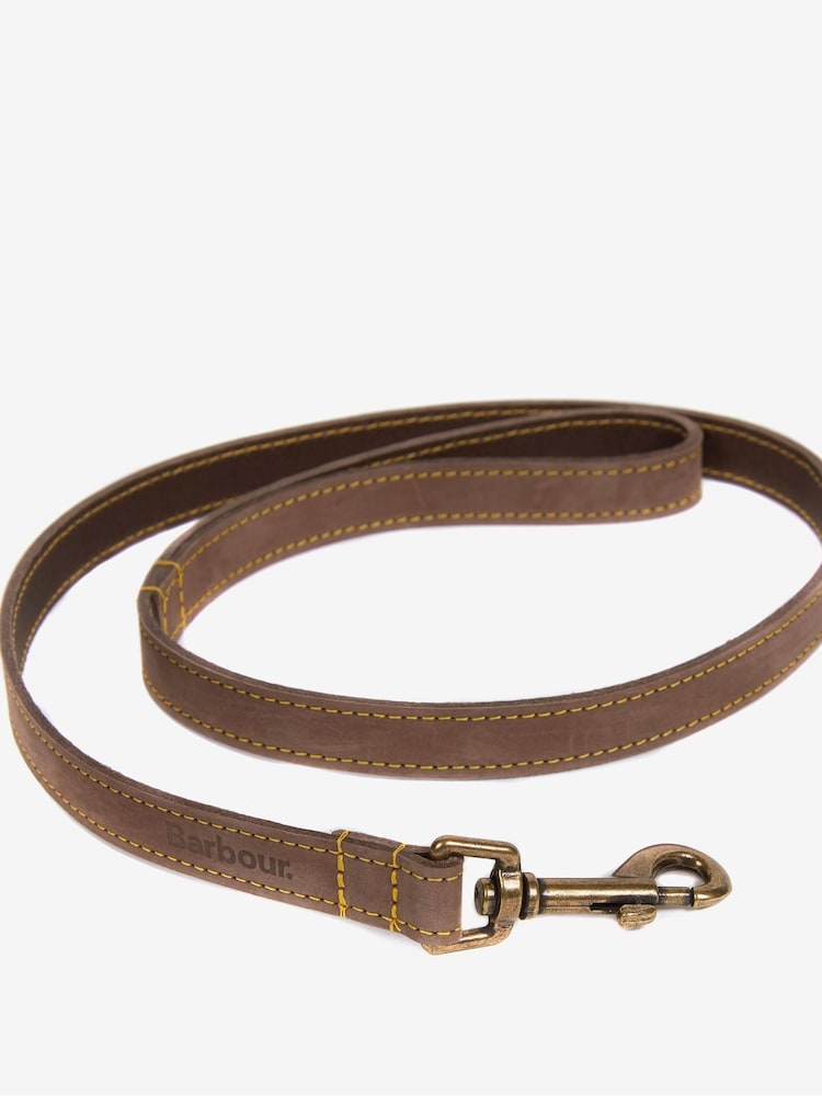 Barbour® Brown Leather Dog Lead - Image 4 of 6