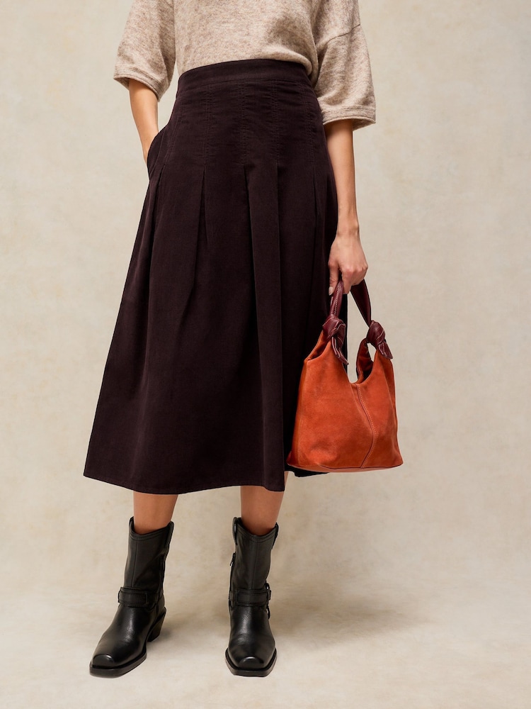 White Stuff Brown Marlowe Cord Skirt - Image 2 of 6