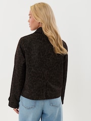 Threadbare Animal Cropped Trench Coat - Image 4 of 5