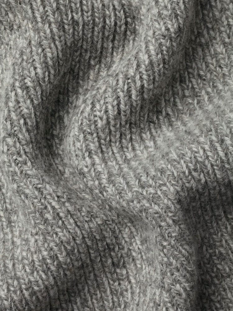 Charles Tyrwhitt Grey Chunky Merino Shawl Neck Cardigan - Image 5 of 5 Charles Tyrwhitt Grey Chunky Merino Shawl Neck Cardigan - Image 5 of 5