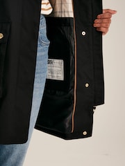 Joules Edinburgh Black Premium Waterproof Hooded Raincoat - Image 6 of 11
