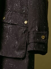 Joules Edinburgh Black Premium Waterproof Hooded Raincoat - Image 9 of 11