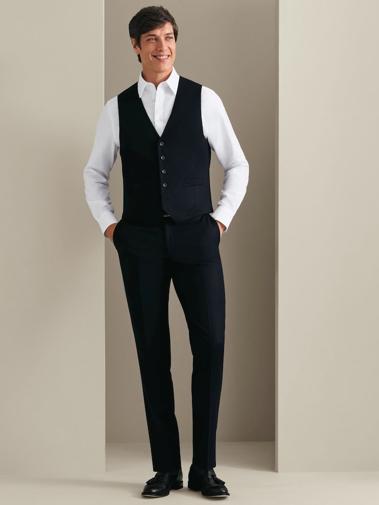 Charles Tyrwhitt Flannel Slim Fit Plain Waistcoat - 4суретінің 1 суреті
