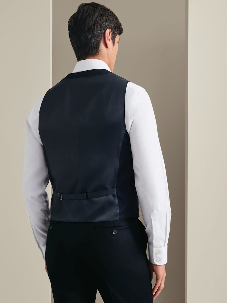 Charles Tyrwhitt Flannel Slim Fit Plain Waistcoat - 4суретінің 2 суреті