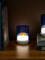 Indigo Owl Blue Small Gem Wireless Table Lamp - Image 1 of 5
