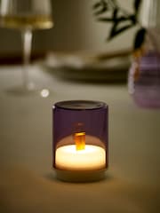 Indigo Owl Lilac Purple Small Gem Wireless Table Lamp - Image 1 of 5
