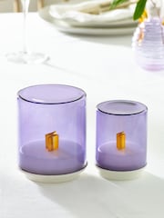 Indigo Owl Lilac Purple Small Gem Wireless Table Lamp - Image 4 of 5