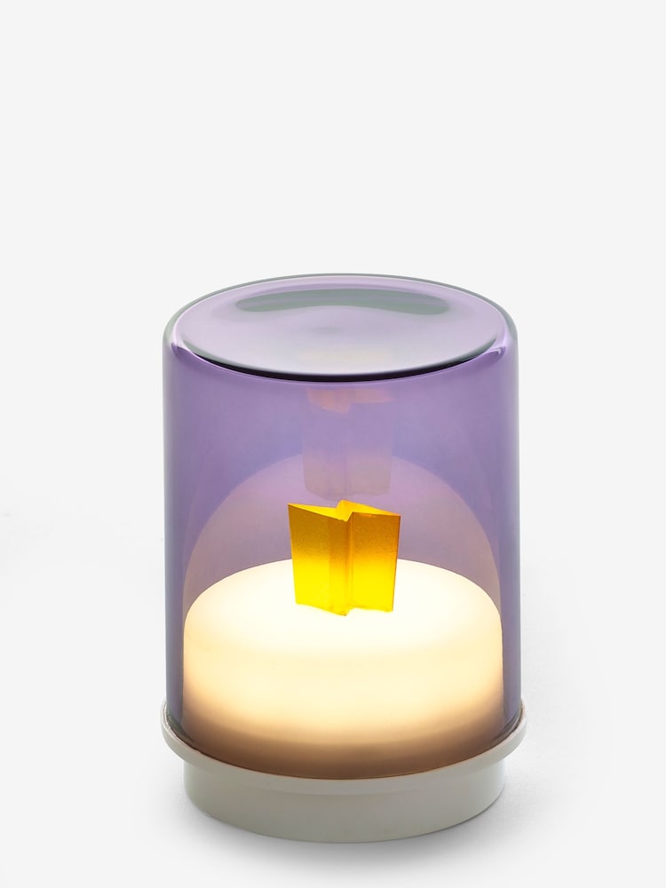 Indigo Owl Lilac Purple Small Gem Wireless Table Lamp - Image 5 of 5