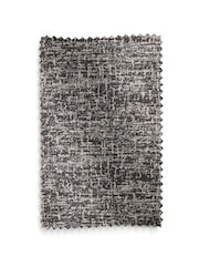 Grey Distressed Texture Eyelet Lined Curtains - Image 5 of 5