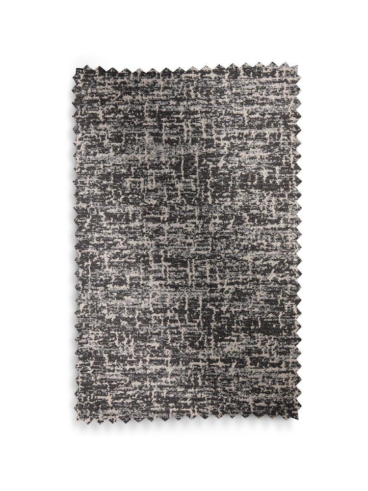 Grey Distressed Texture Eyelet Lined Curtains - Image 5 of 5