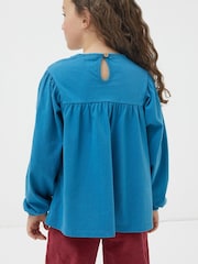 FatFace Green Embroidered Jersey Top - Image 2 of 4